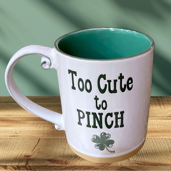 Source Unknown Other - Rae Dunn Irish At Heart White Green Ceramic Mug St. Patrick’s Day